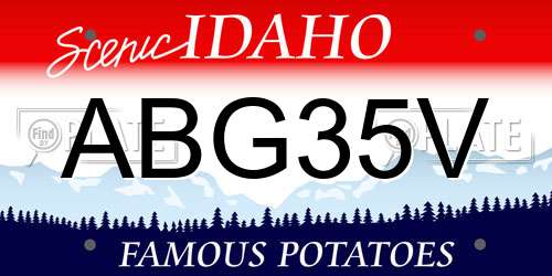 ABG35V Idaho License Plate
