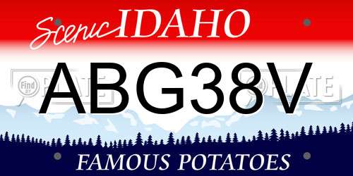 ABG38V Idaho License Plate