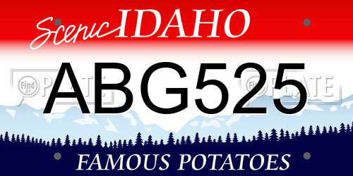 ABG525 Idaho License Plate