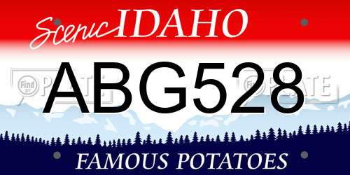 ABG528 Idaho License Plate