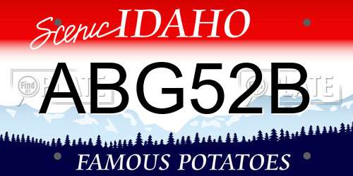 ABG52B Idaho License Plate
