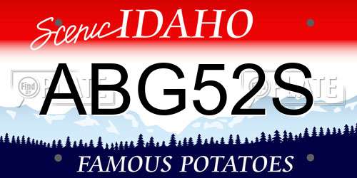 ABG52S Idaho License Plate