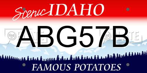 ABG57B Idaho License Plate