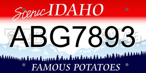 ABG7893 Idaho License Plate