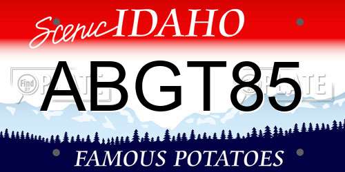 ABGT85 Idaho License Plate