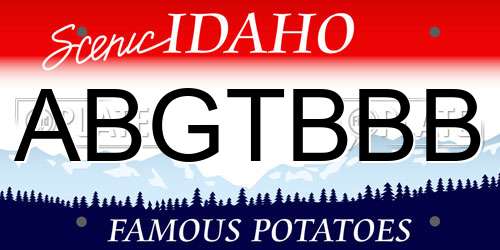 ABGTBBB Idaho License Plate