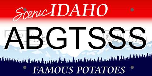 ABGTSSS Idaho License Plate
