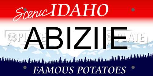 ABIZIIE Idaho License Plate