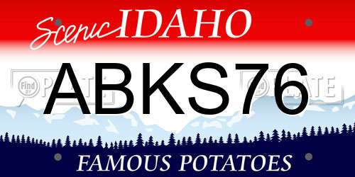 ABKS76 Idaho License Plate