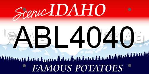 ABL4040 Idaho License Plate