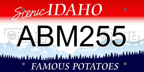 ABM255 Idaho License Plate