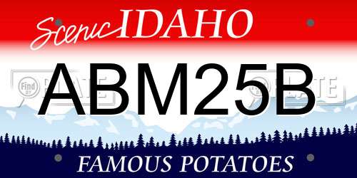 ABM25B Idaho License Plate