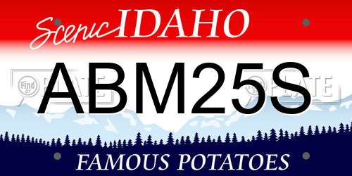 ABM25S Idaho License Plate