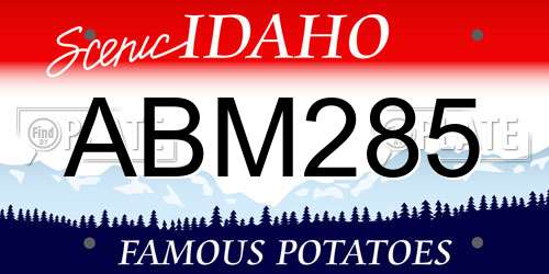 ABM285 Idaho License Plate