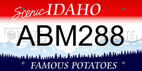 ABM288 Idaho License Plate