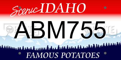ABM755 Idaho License Plate