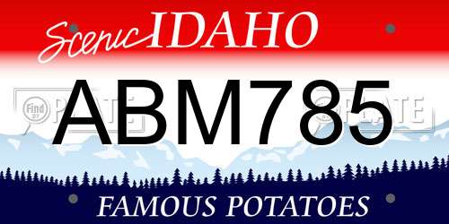 ABM785 Idaho License Plate
