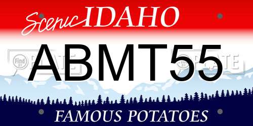ABMT55 Idaho License Plate