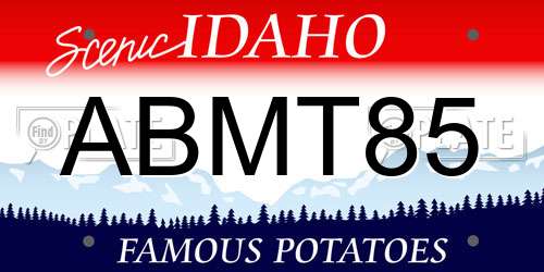 ABMT85 Idaho License Plate