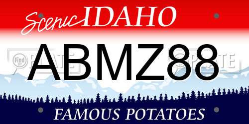 ABMZ88 Idaho License Plate