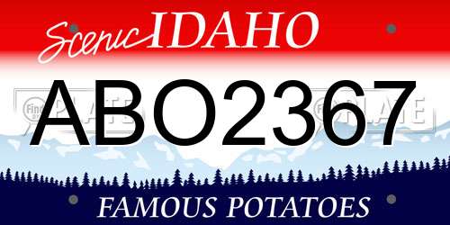 ABO2367 Idaho License Plate