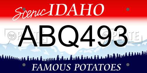 ABQ493 Idaho License Plate