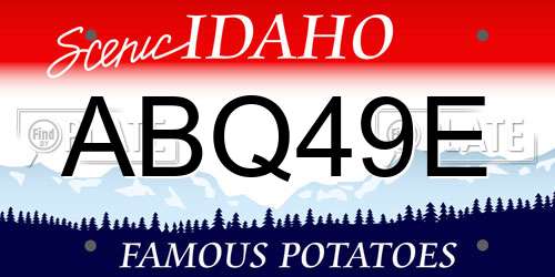 ABQ49E Idaho License Plate