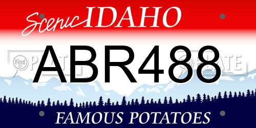 ABR488 Idaho License Plate