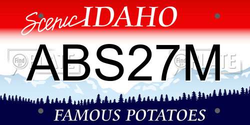 ABS27M Idaho License Plate