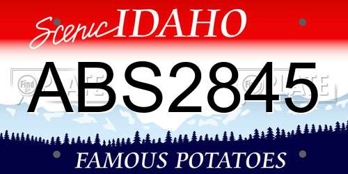 ABS2845 Idaho License Plate