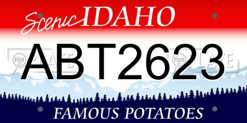 ABT2623 Idaho License Plate