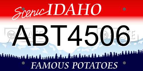 ABT4506 Idaho License Plate