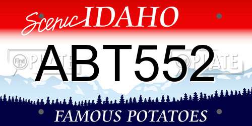 ABT552 Idaho License Plate