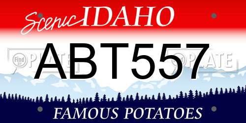 ABT557 Idaho License Plate