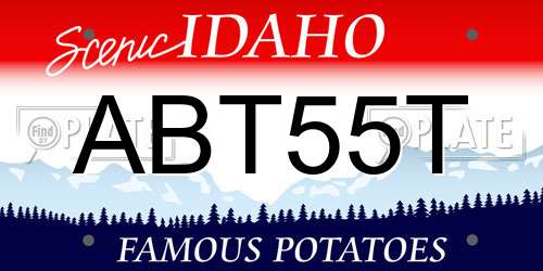 ABT55T Idaho License Plate