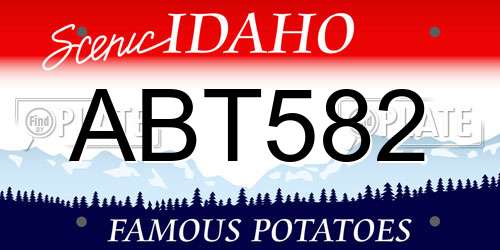 ABT582 Idaho License Plate