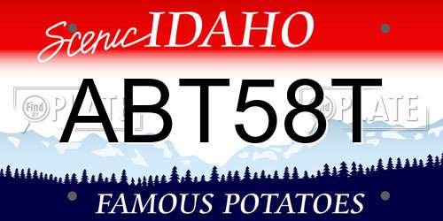 ABT58T Idaho License Plate