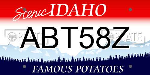 ABT58Z Idaho License Plate