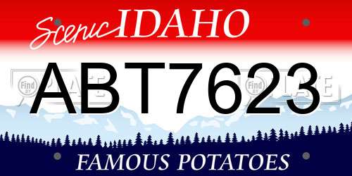 ABT7623 Idaho License Plate