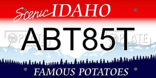ABT85T Idaho License Plate