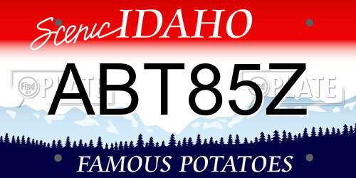 ABT85Z Idaho License Plate