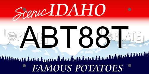 ABT88T Idaho License Plate