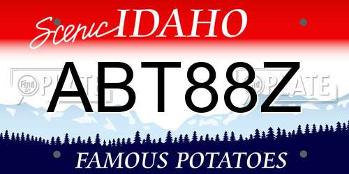 ABT88Z Idaho License Plate