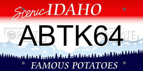 ABTK64 Idaho License Plate