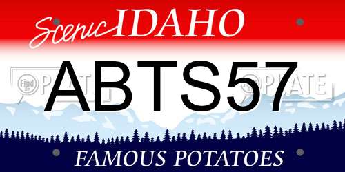 ABTS57 Idaho License Plate
