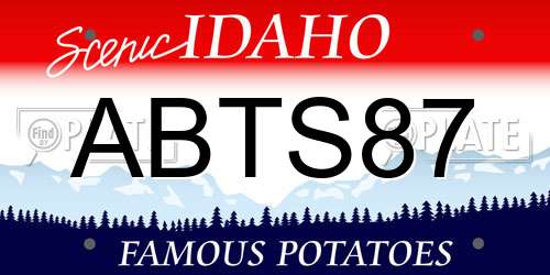 ABTS87 Idaho License Plate