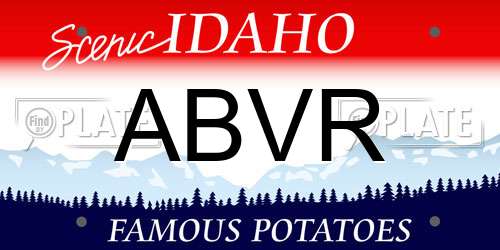 ABVR Idaho License Plate