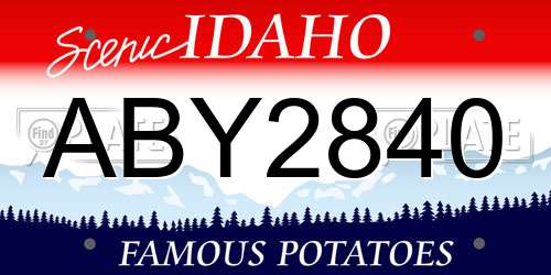 ABY2840 Idaho License Plate