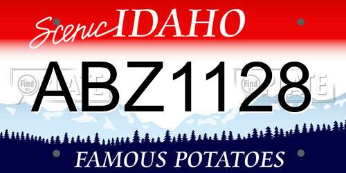 ABZ1128 Idaho License Plate