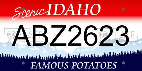 ABZ2623 Idaho License Plate